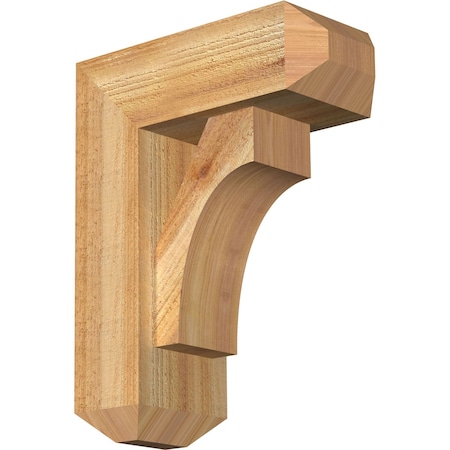 Ekena Millwork Westlake Craftsman Rough Sawn Bracket w/ Offset Brace, Western Red Cedar, 6"W x 14"D x 18"H BKT0604X14X18WTL04RWR